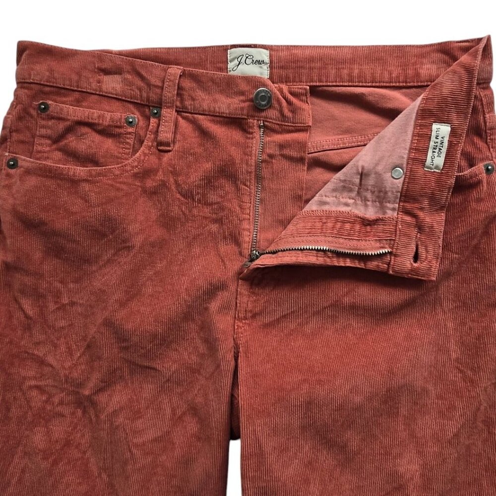 J.Crew Womens Re-Imagined Corduroy Jeans Pants Size 30 Rust 5-Pocket Pants - Picture 6 of 9